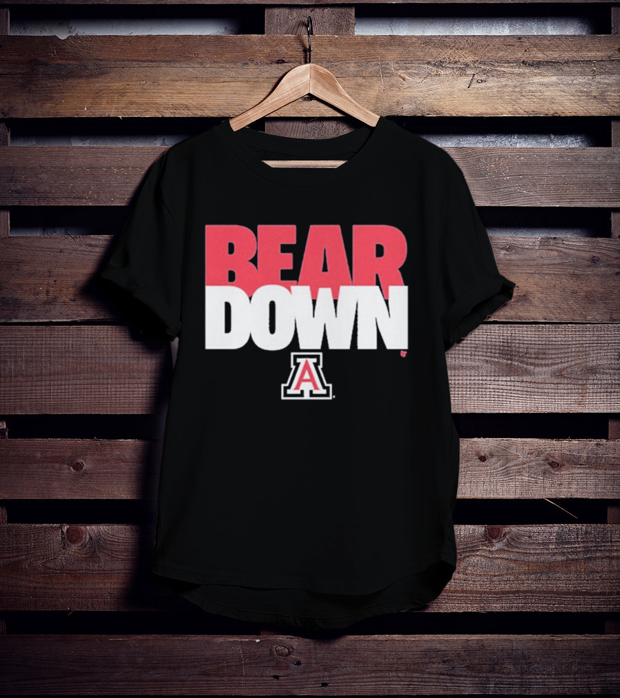 Bear Down Arizona Wildcats Logo Block A T-Shirt