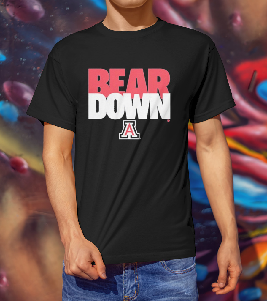 Bear Down Arizona Wildcats Logo Block A T-Shirt