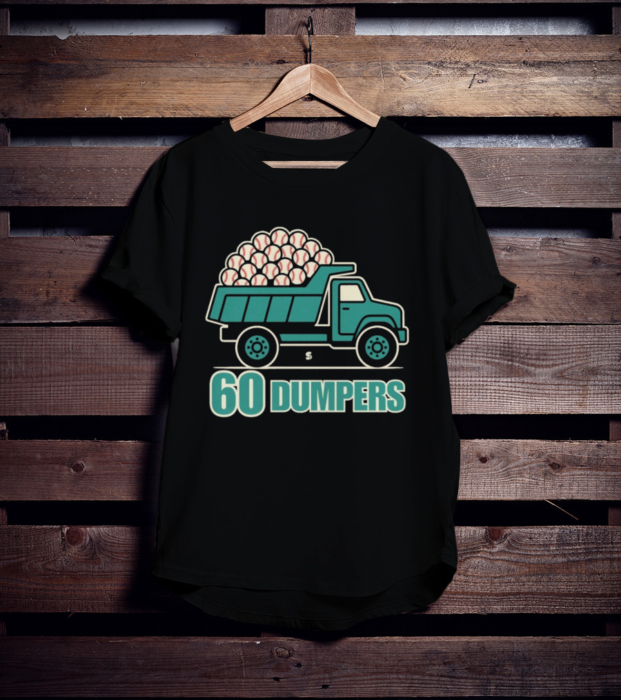 Seattle Mariners Cal Raleigh 60 Dumpers Baseball Truck Historic Season T-Shirt