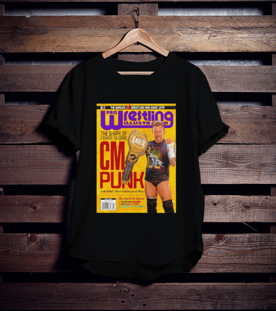 Pro Wrestling Illustrated CM Punk WWE's Most Controversial Man Spotlight On Japan T-Shirt