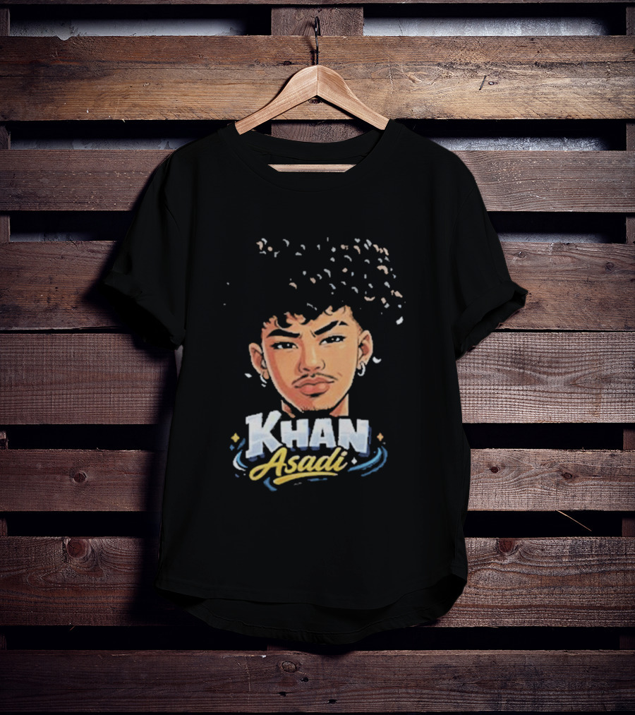 Khan Asadi Cartoon Character Art Menswear T-Shirt
