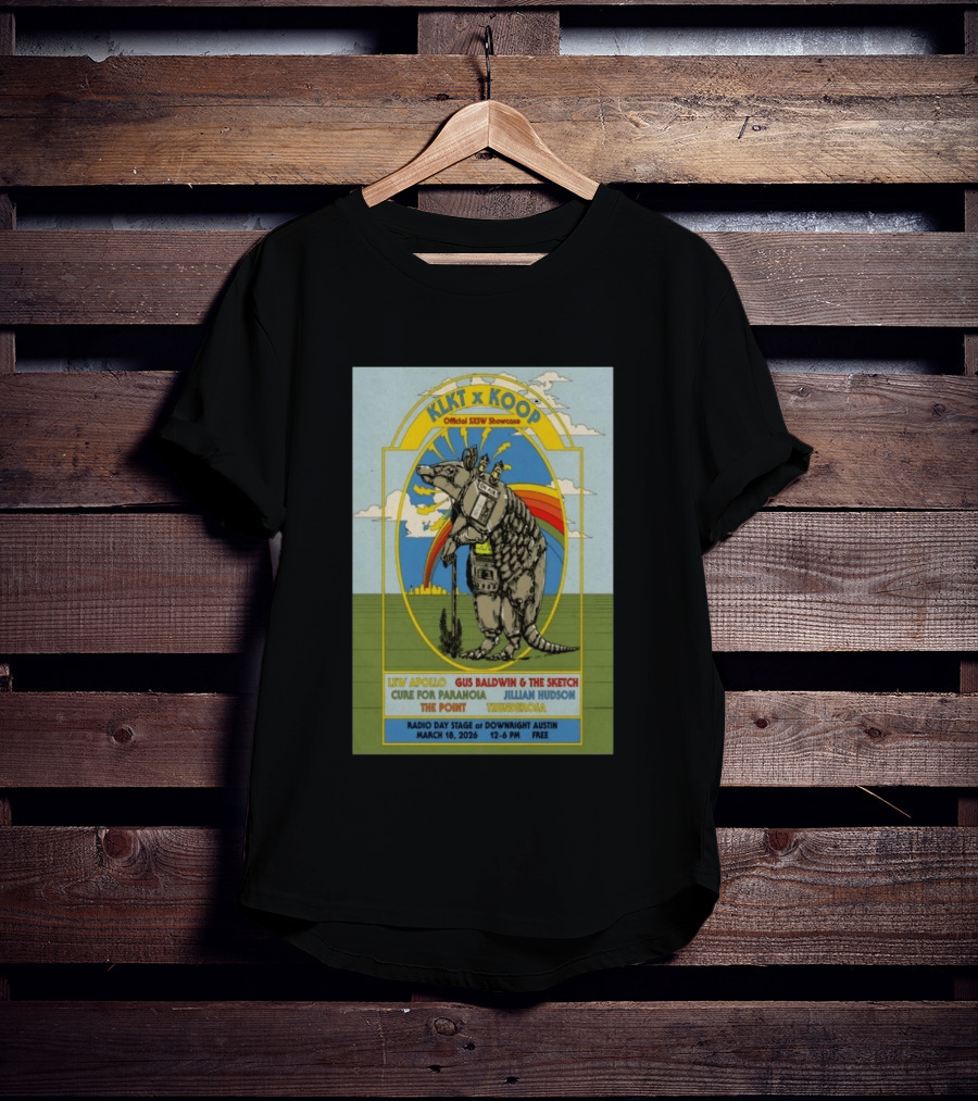 Klkt X Koop Downright Austin Hotel In Austin Tx Mar 18 2026 T-Shirt