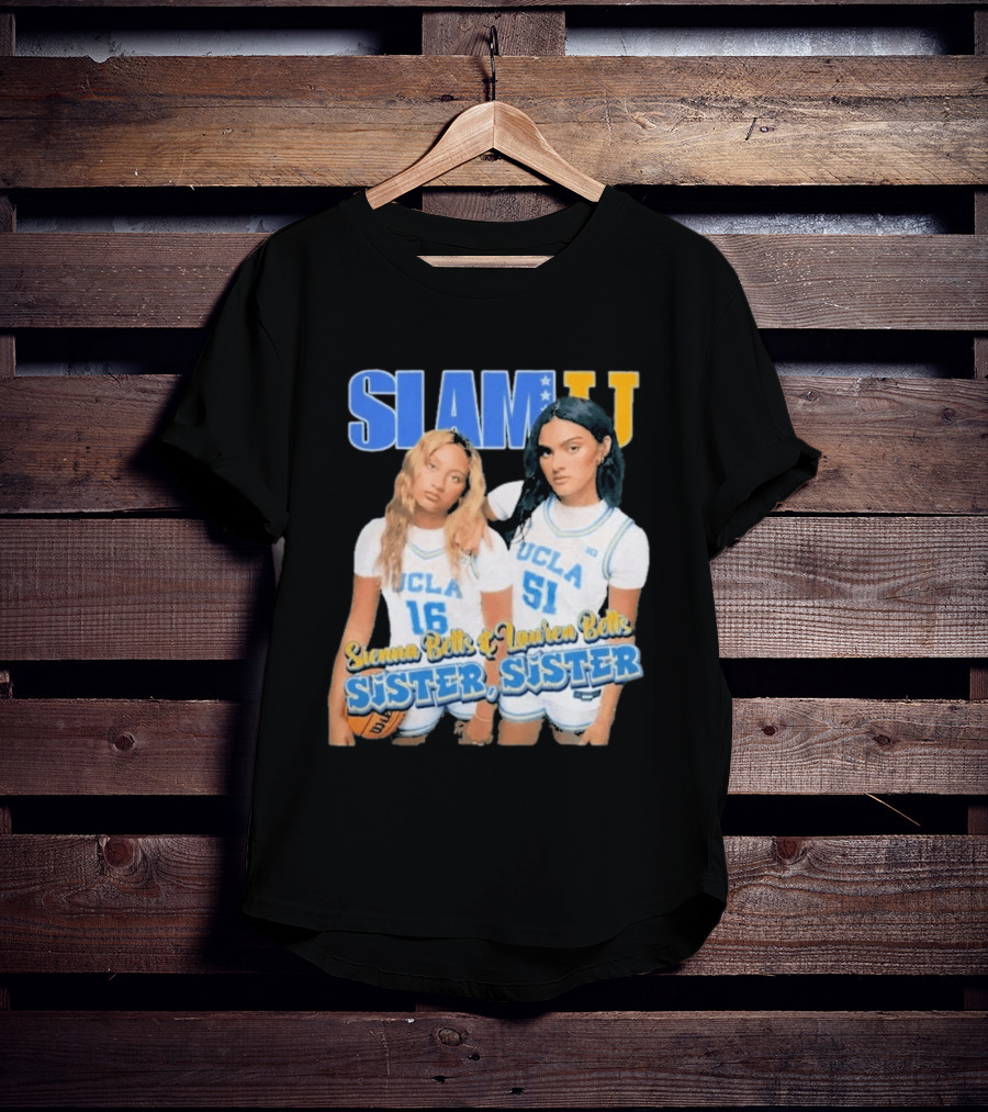 UCLA Bruins Basketball Betts Sisters Sienna Lauren Slam Sister T-Shirt