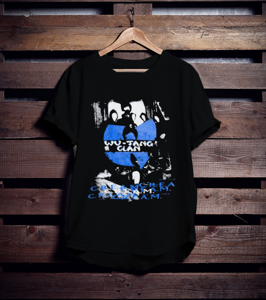 Wu Tang Clan C.R.E.A.M Repeat Logo Blue Music T-Shirt