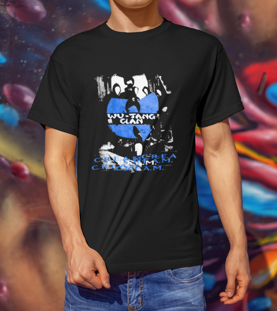Wu Tang Clan C.R.E.A.M Repeat Logo Blue Music T-Shirt