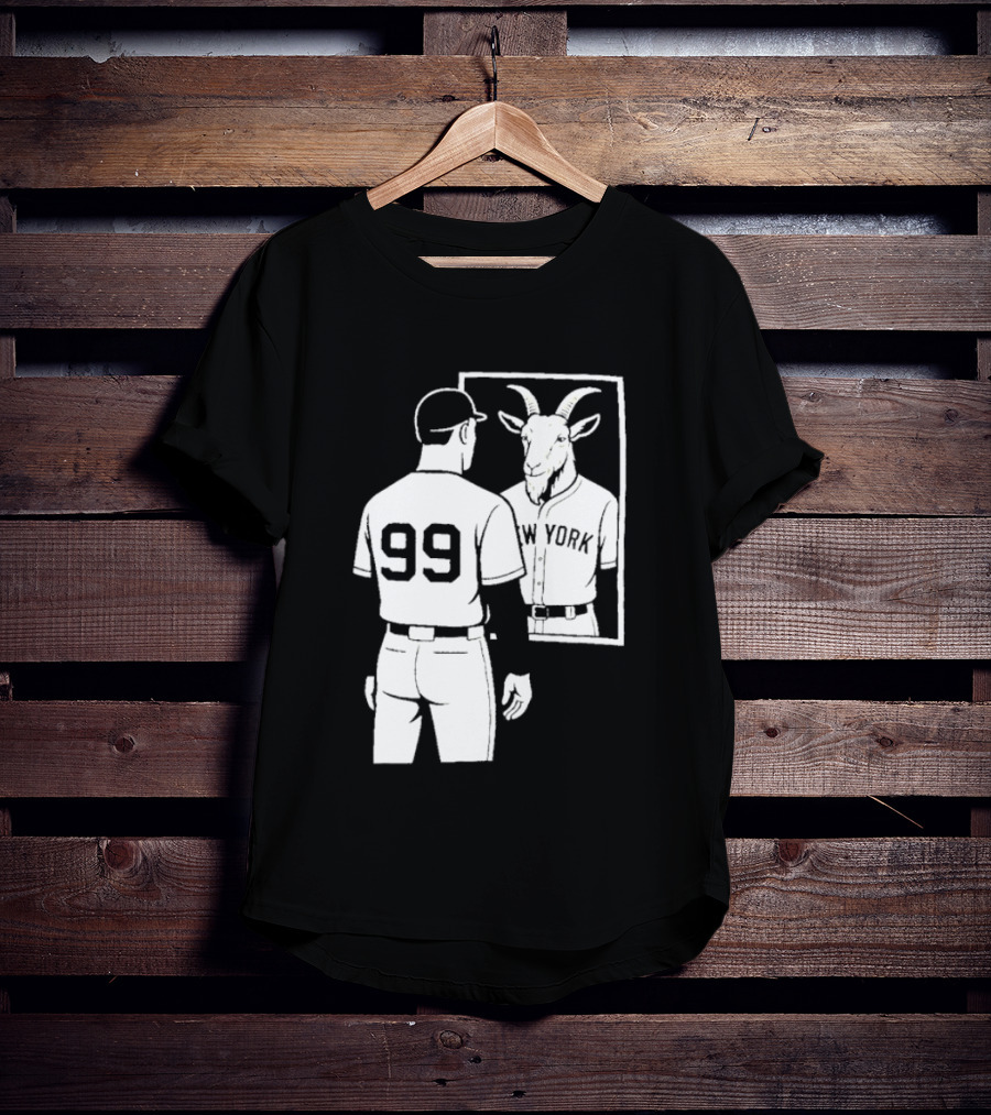 Aaron Judge GOAT Reflection New York Yankees Baseball 99 T-Shirt