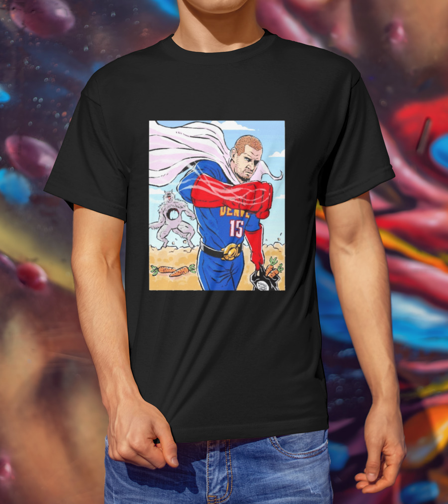 Joker Nikola Jokić Superhero Denver 15 Defeats Wolves 56 Points Carrot Power T-Shirt