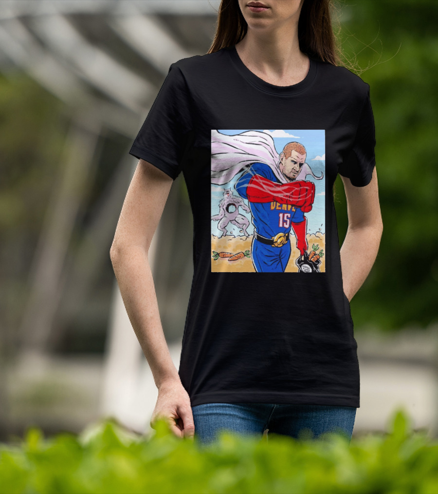 Joker Nikola Jokić Superhero Denver 15 Defeats Wolves 56 Points Carrot Power T-Shirt