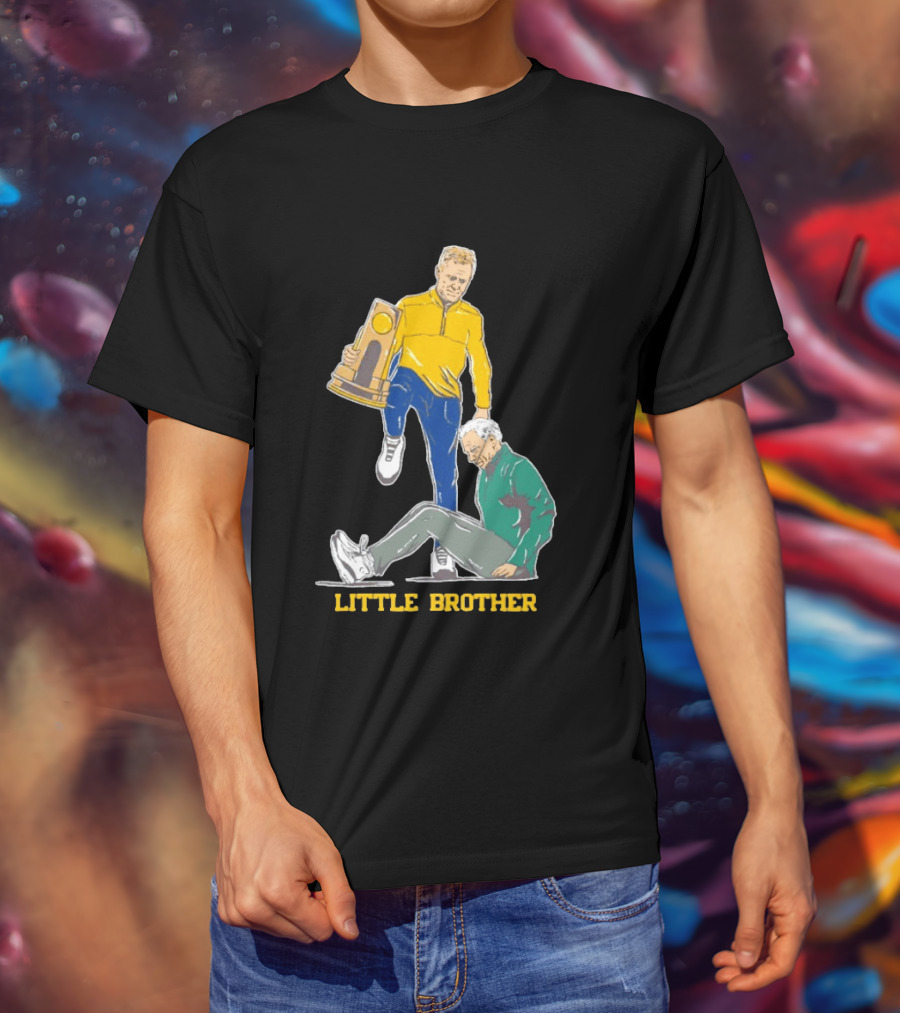 Michigan Wolverines Little Brother Dusty May Stepover Trophy Moment T-Shirt