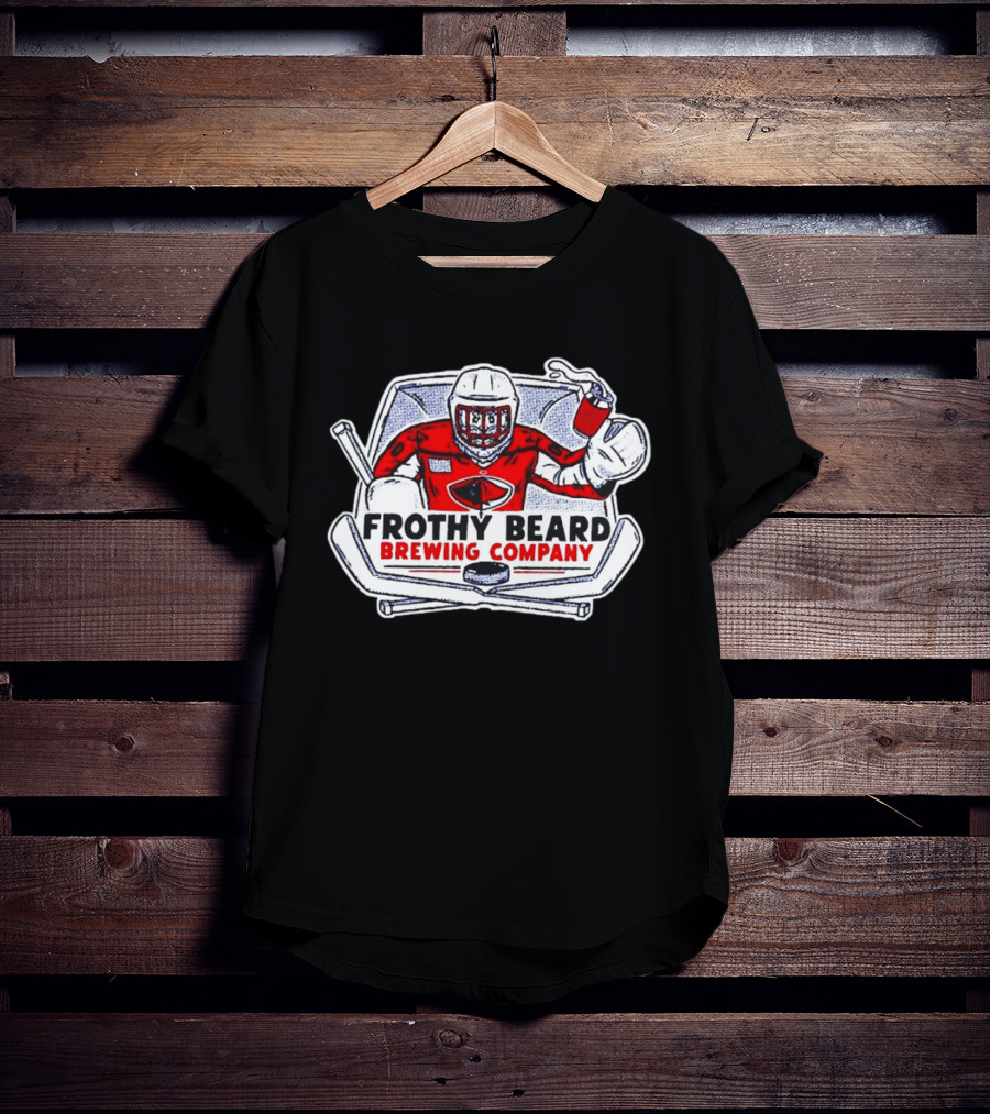 South Carolina Stingrays Frothy Beard Brewing Company Goalie Hockey T-Shirt