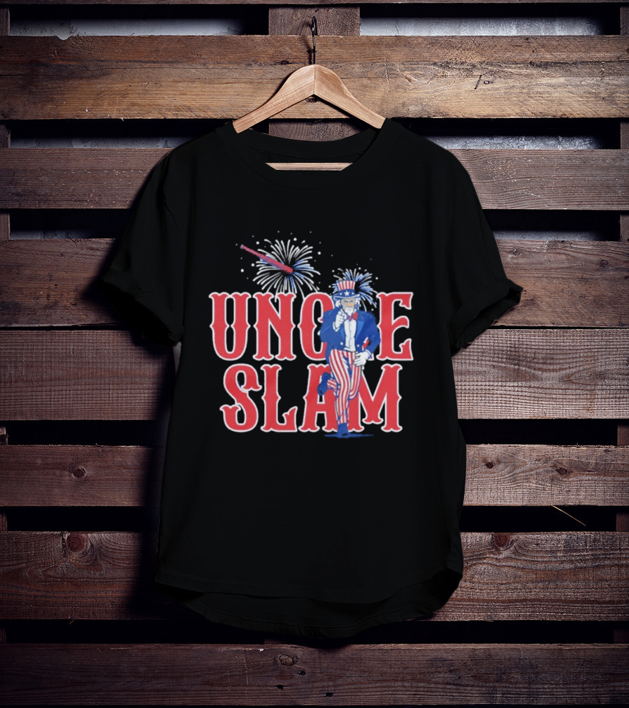 Uncle Slam Aaron Judge Team USA 2026 World Baseball Classic Uncle Sam Fireworks T-Shirt