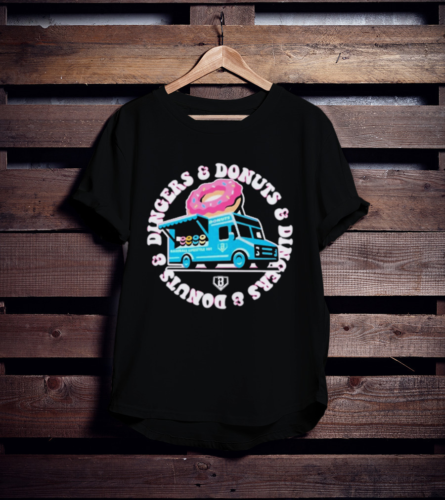 Baseball Lifestyle 101 Dingers And Donuts Youth Donut Truck T-Shirt