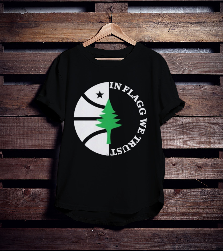 In Flagg We Trust Dallas Mavericks Pine Tree Basketball Star T-Shirt