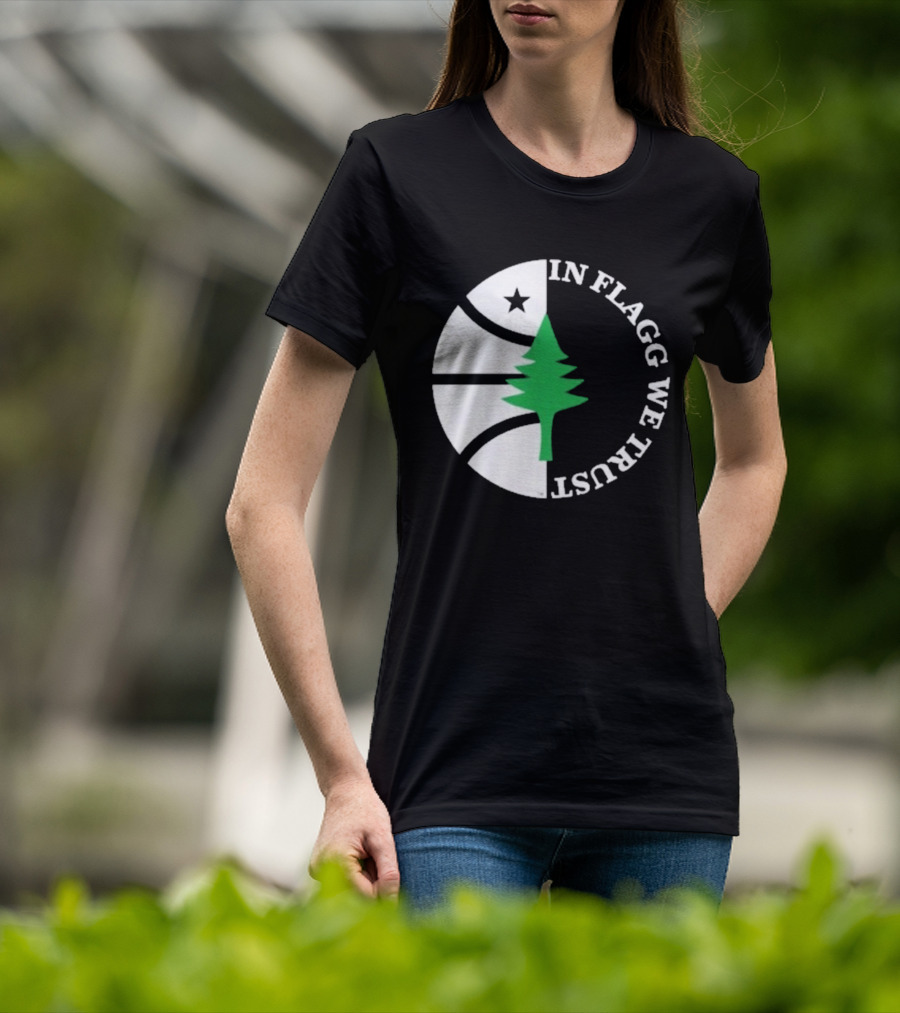 In Flagg We Trust Dallas Mavericks Pine Tree Basketball Star T-Shirt