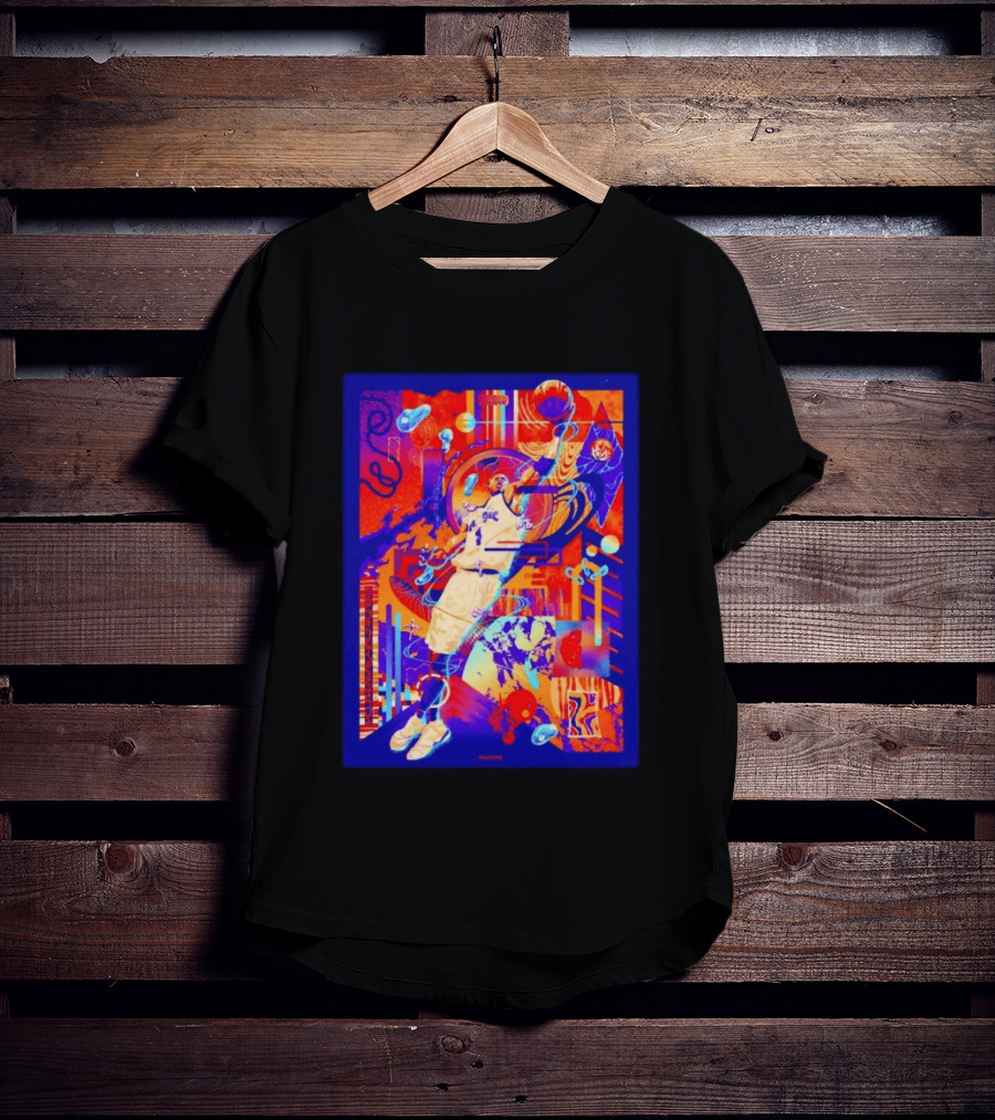 Tracy McGrady Orlando Magic Dunk Retro Style Blue T-Shirt