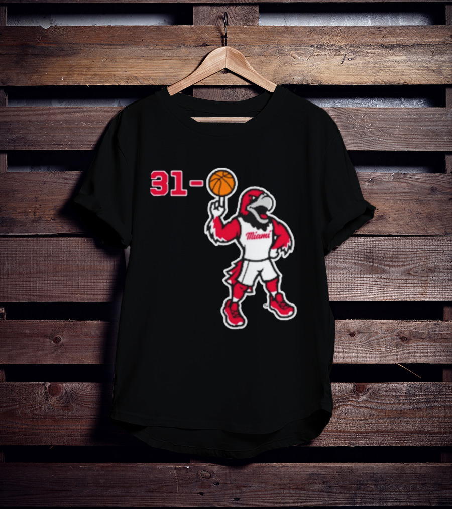 Miami RedHawks Basketball Swoop 31 0 T-Shirt