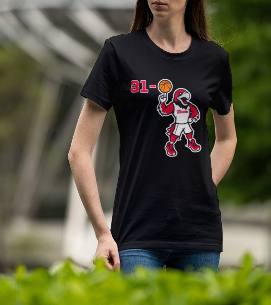 Miami RedHawks Basketball Swoop 31 0 T-Shirt