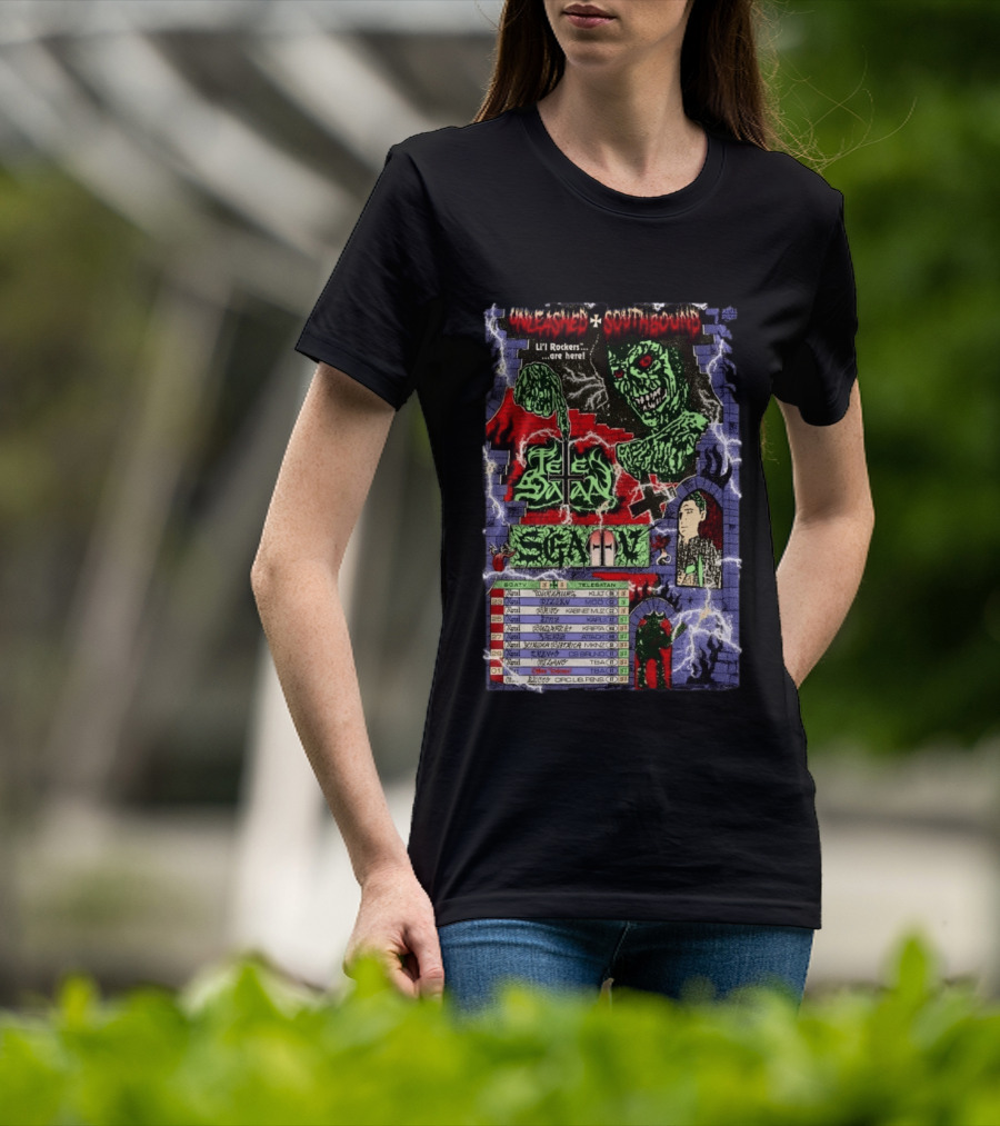 Unleashed Southbound Telesatan Tour 2026 Lil' Rockers Scary Dates T-Shirt