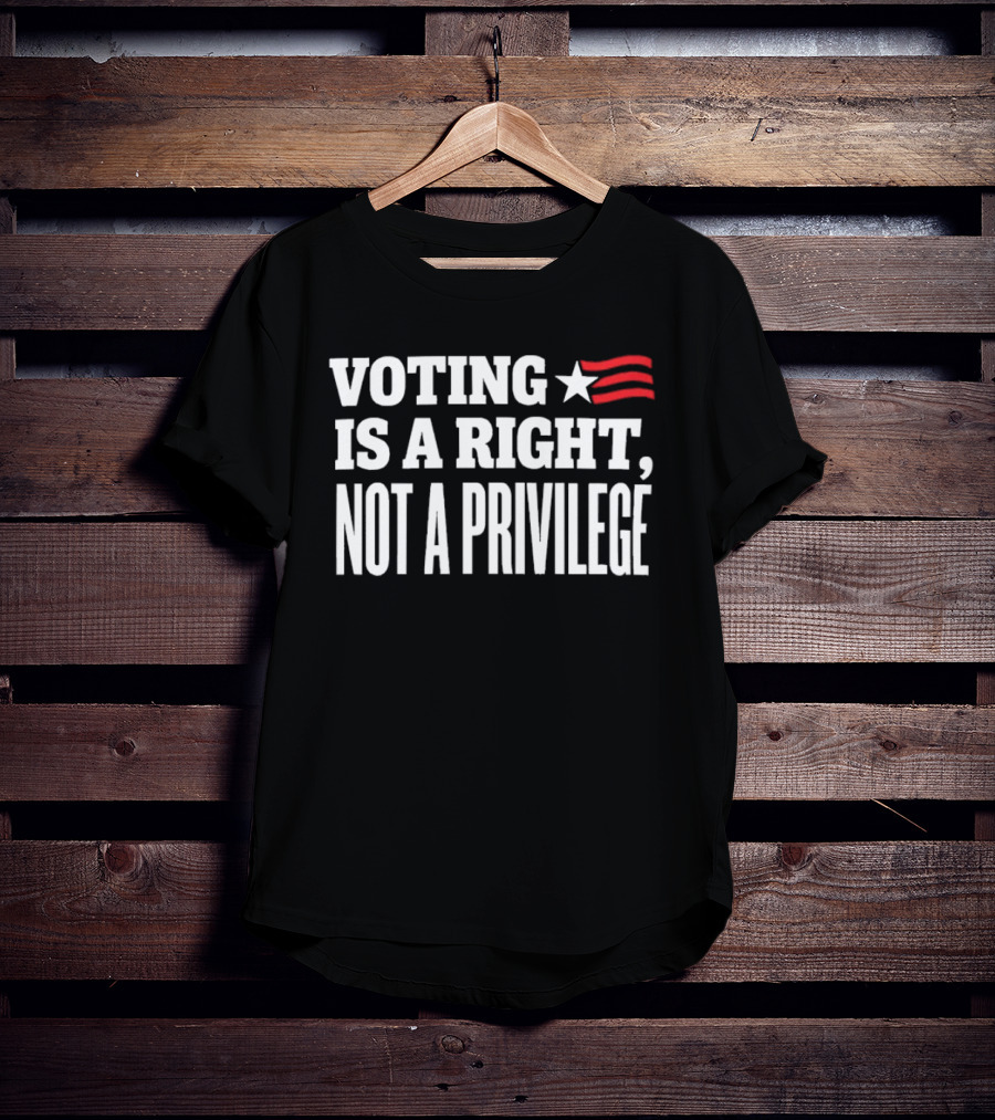 Voting Is A Right Not A Privilege Star And Stripes T-Shirt