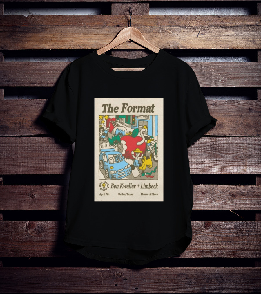 The Format April 7th Dallas Texas House Of Blues Ben Kweller Limbeck Tour T-Shirt