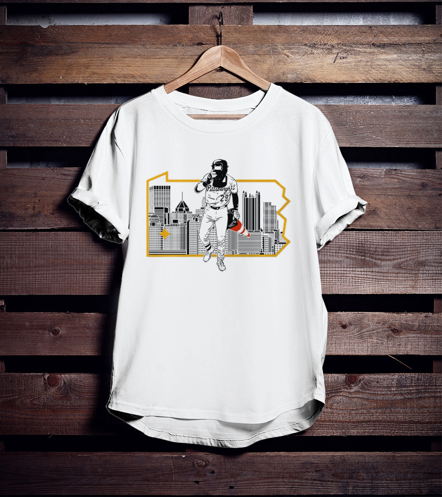Fear The Cone Ryan O'Hearn Pittsburgh Pirates Baseball Pennsylvania Skyline T-Shirt