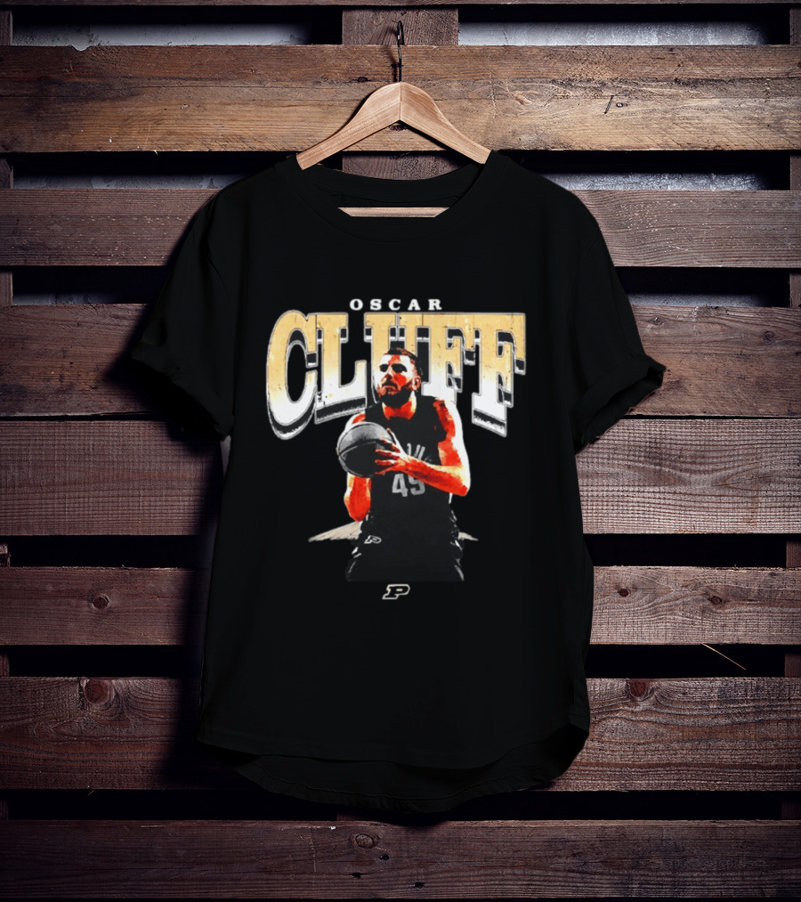Oscar Cluff Purdue Boilermakers Basketball Player Number 45 T-Shirt