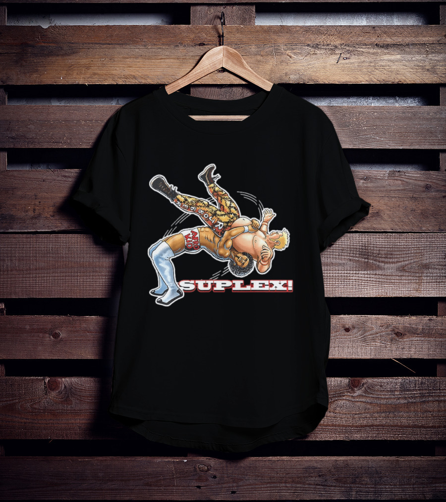 Saytoons Afro Kid Suplex Wrestling Action T-Shirt