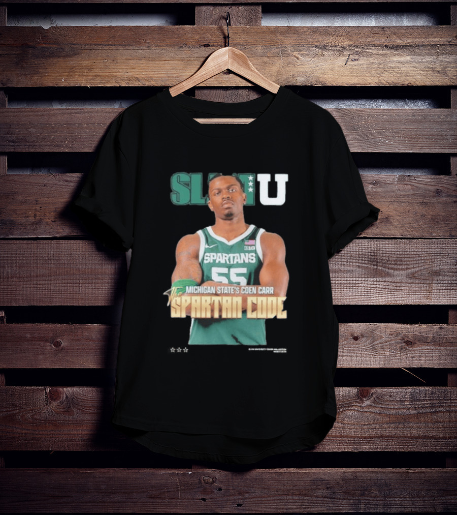 SLAMU Michigan State Spartans Coen Carr The Spartan Code T-Shirt