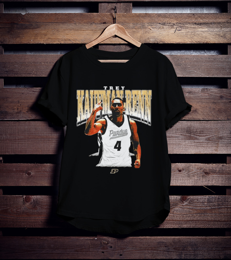 Trey Kaufman Renn Purdue Boilermakers Basketball Number 4 T-Shirt