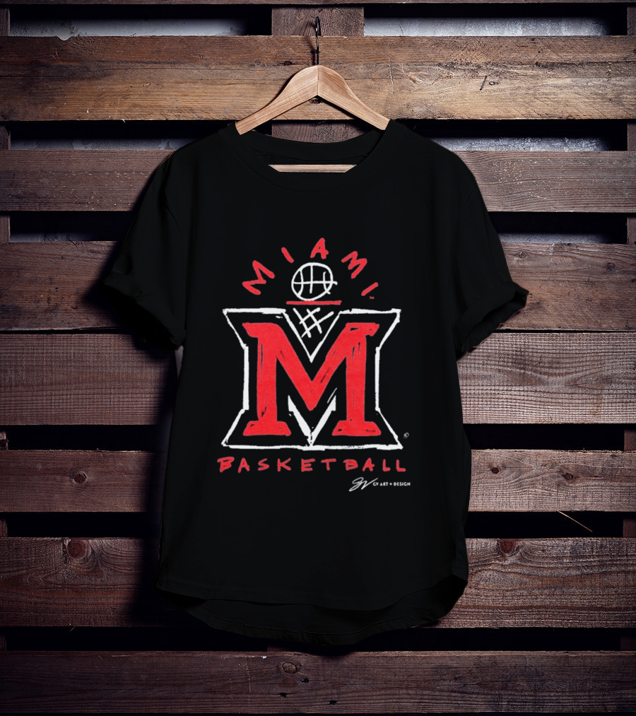 Miami M Basketball Net T-Shirt