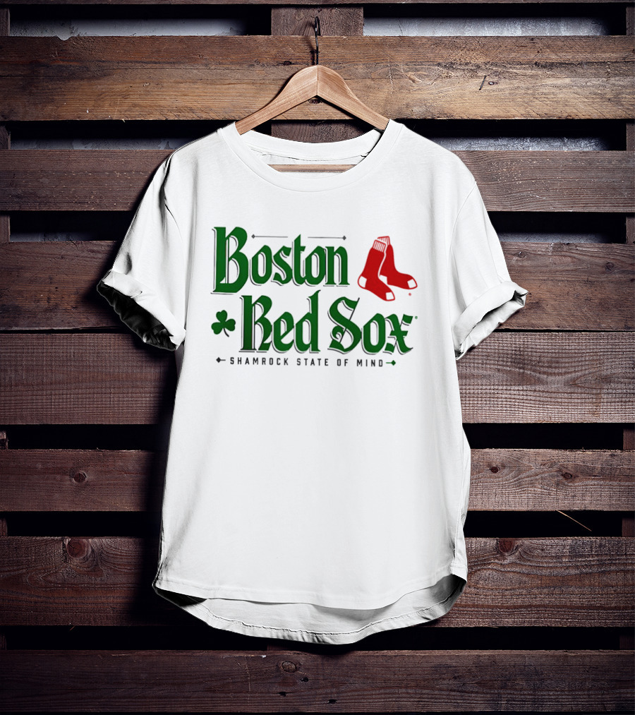 Boston Red Sox Shamrock State Of Mind Saint Patrick's Day Sock T-Shirt