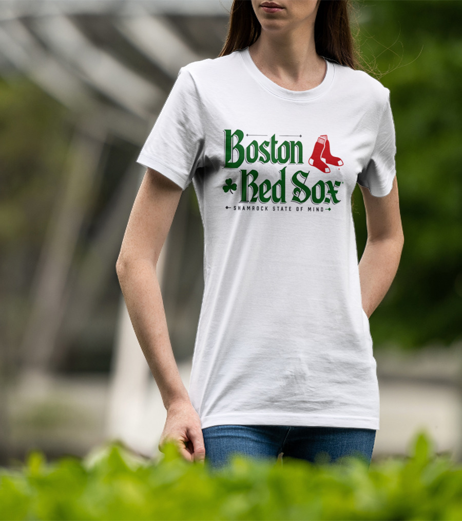 Boston Red Sox Shamrock State Of Mind Saint Patrick's Day Sock T-Shirt