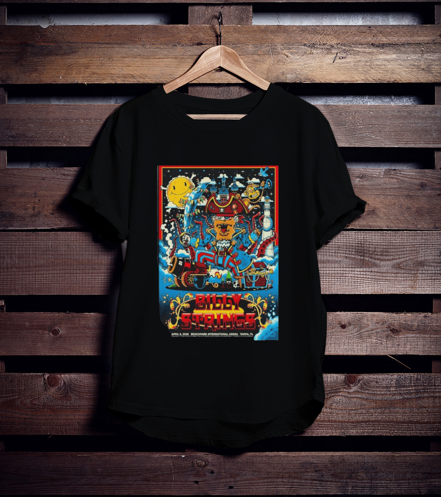 Billy Strings Pirate Theme Concert April 8 2026 Benchmark International Arena Tampa FL T-Shirt