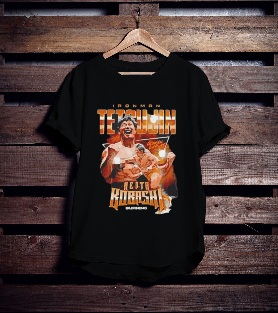 Ironman Tetsujin Kenta Kobashi Burning Japanese Wrestler T-Shirt