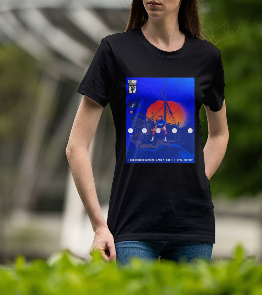 Kyrie Irving Dallas Mavericks Game At Los Angeles Clippers April 7 9:30 PM KFAA MavsTV T-Shirt