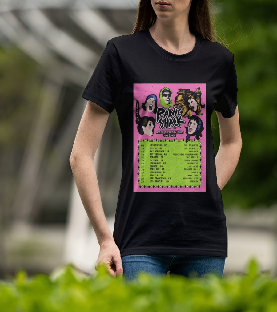 Panic Shack Na June 2026 Tour T-Shirt