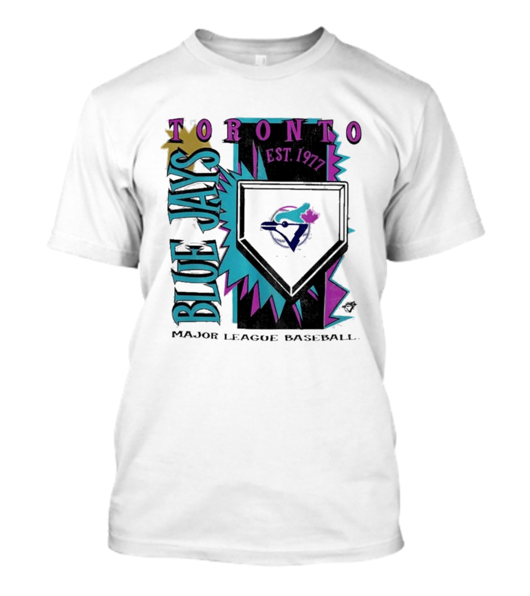 Toronto Blue Jays Major League Baseball Cooperstown Neon Field Est 1977 T-Shirt