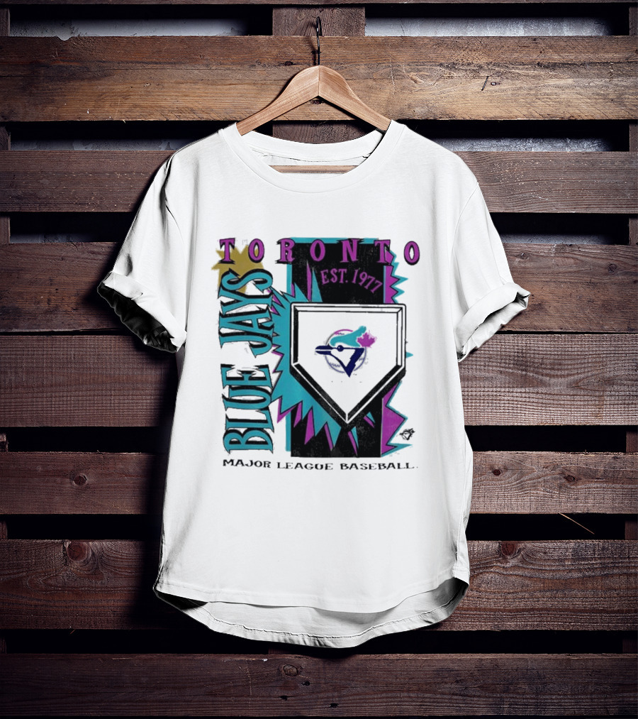 Toronto Blue Jays Major League Baseball Cooperstown Neon Field Est 1977 T-Shirt