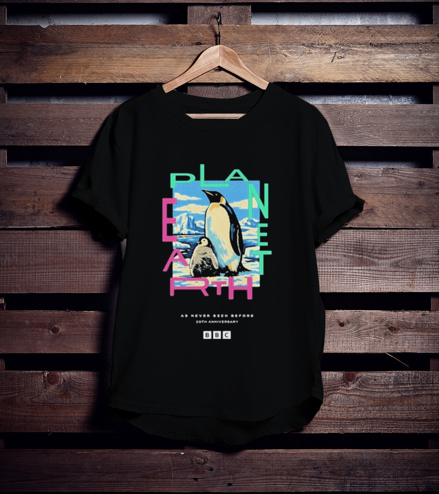 Bbc Earth Planet Earth Penguin As Never Seen Before 50th Anniversary T-Shirt