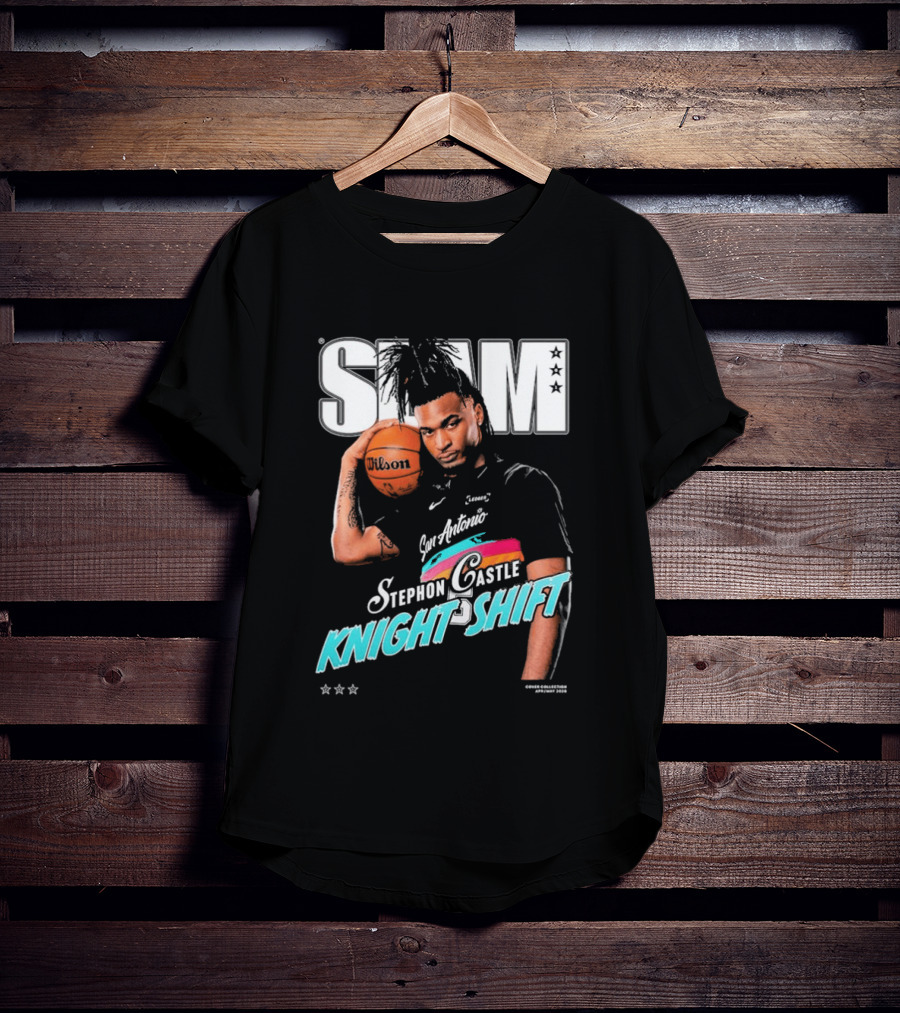 SLAM Stephon Castle San Antonio Spurs Knight Shift Basketball T-Shirt
