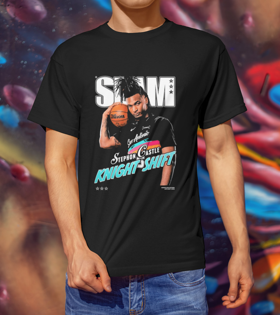 SLAM Stephon Castle San Antonio Spurs Knight Shift Basketball T-Shirt