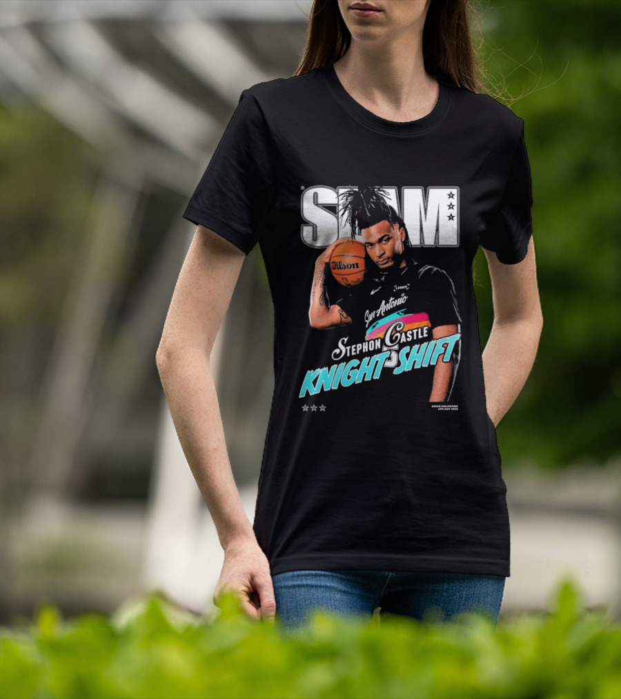 SLAM Stephon Castle San Antonio Spurs Knight Shift Basketball T-Shirt