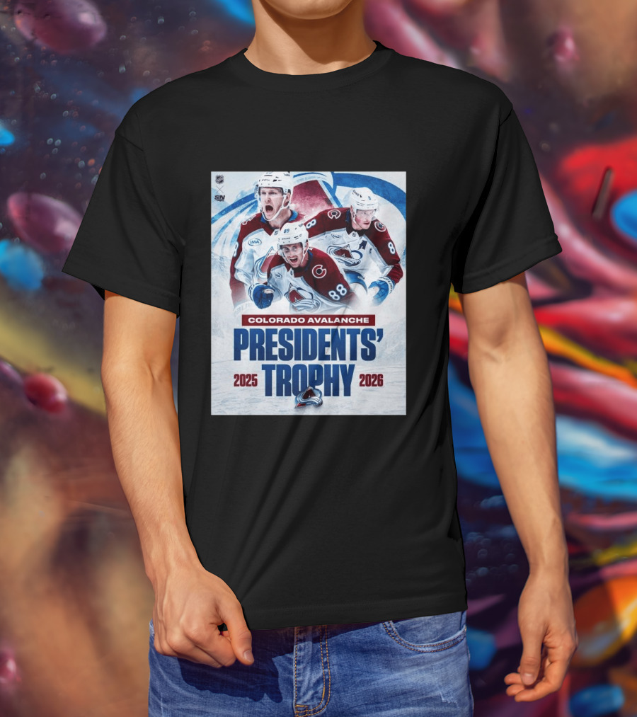 Colorado Avalanche NHL Presidents' Trophy 2025 2026 T-Shirt