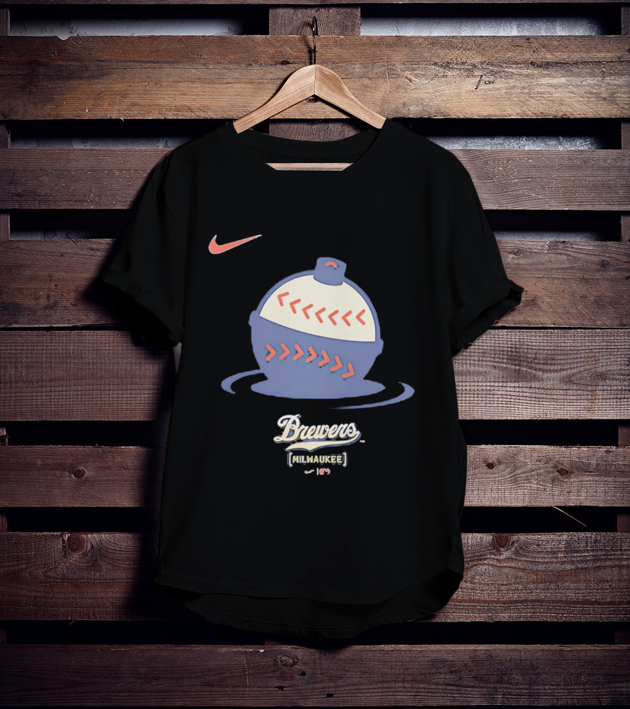 Nike Milwaukee Brewers Brewers Milwaukee 414 2026 City Connect Large T-Shirt