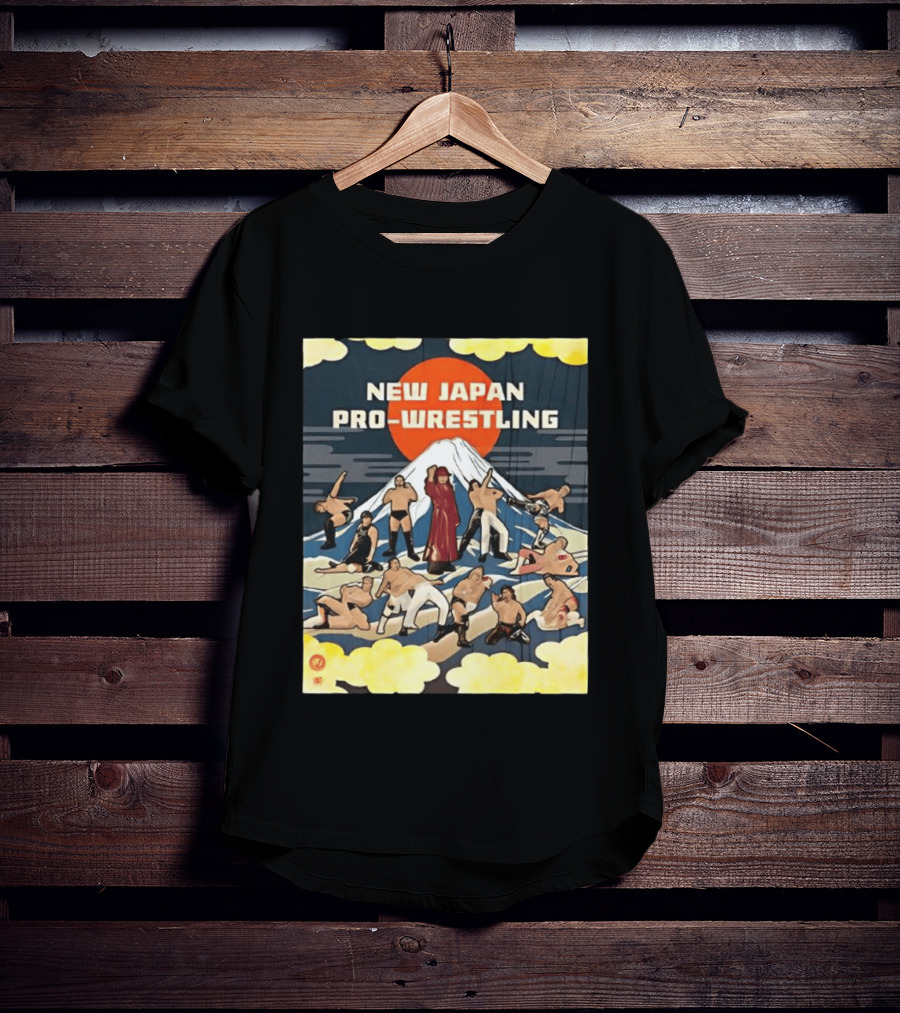 New Japan Pro Wrestling Wrestlers Mount Fuji T-Shirt