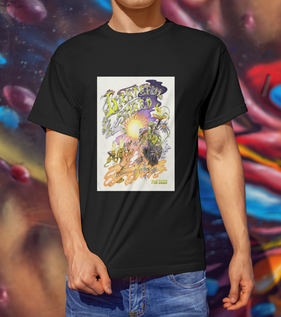 Grateful Shred Fall 2026 Psychedelic Sunflowers And Mushrooms Tour T-Shirt