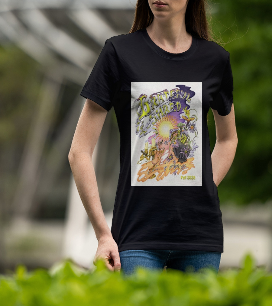Grateful Shred Fall 2026 Psychedelic Sunflowers And Mushrooms Tour T-Shirt