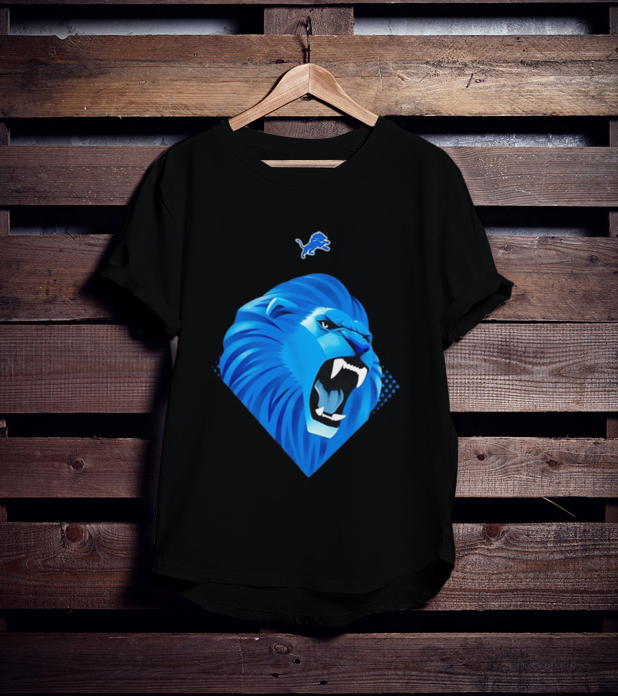 Team Youth Detroit Lions Roaring Blue Lion T-Shirt