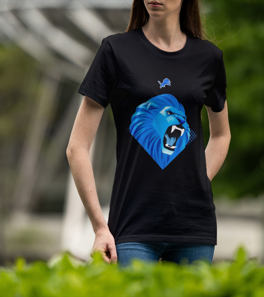 Team Youth Detroit Lions Roaring Blue Lion T-Shirt