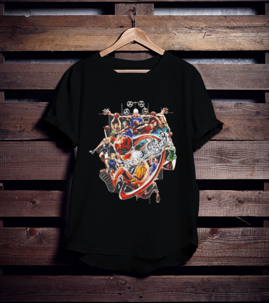 One Piece NBA Collaboration Luffy Zoro Slam Dunk Jump Festa Event T-Shirt
